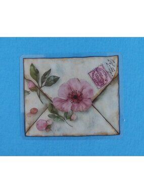 10/$10 Beautiful Floral Envelope Transparent Sticker 1.78" x 2.25" (A)